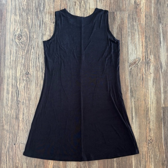 Kathie Lee Collection Black Tank Dress Little Black Dress LBD Sz XL Knee Length - Picture 2 of 6